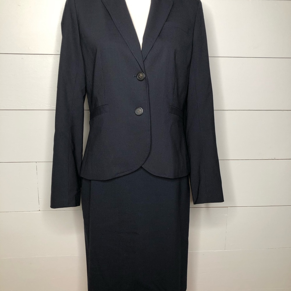 J.Crew Blue Pinstriped Womens Suit